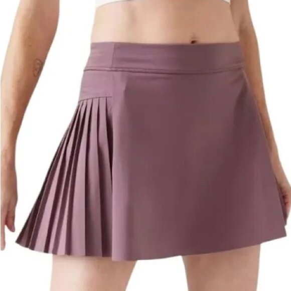 Athleta Advantage Skort Damask Mauve Pleated Skirt Size Small - Picture 1 of 9